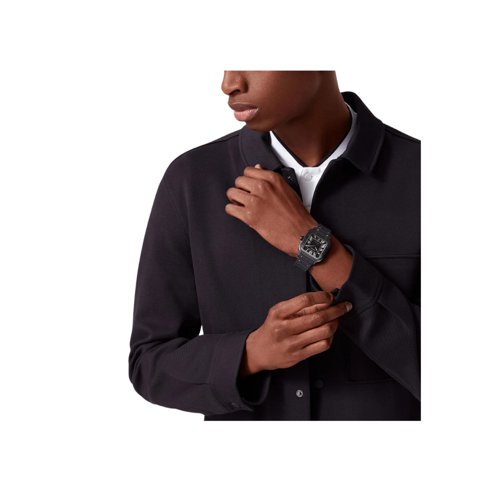 Santos de Cartier Large ADLC Black - Image 5