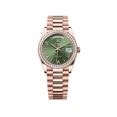 Rolex Day-Date 36 – Green Dial and Diamonds Ref. 128345RBR-0085